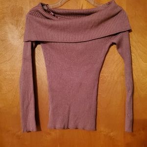 J LO off the shoulder sweater top